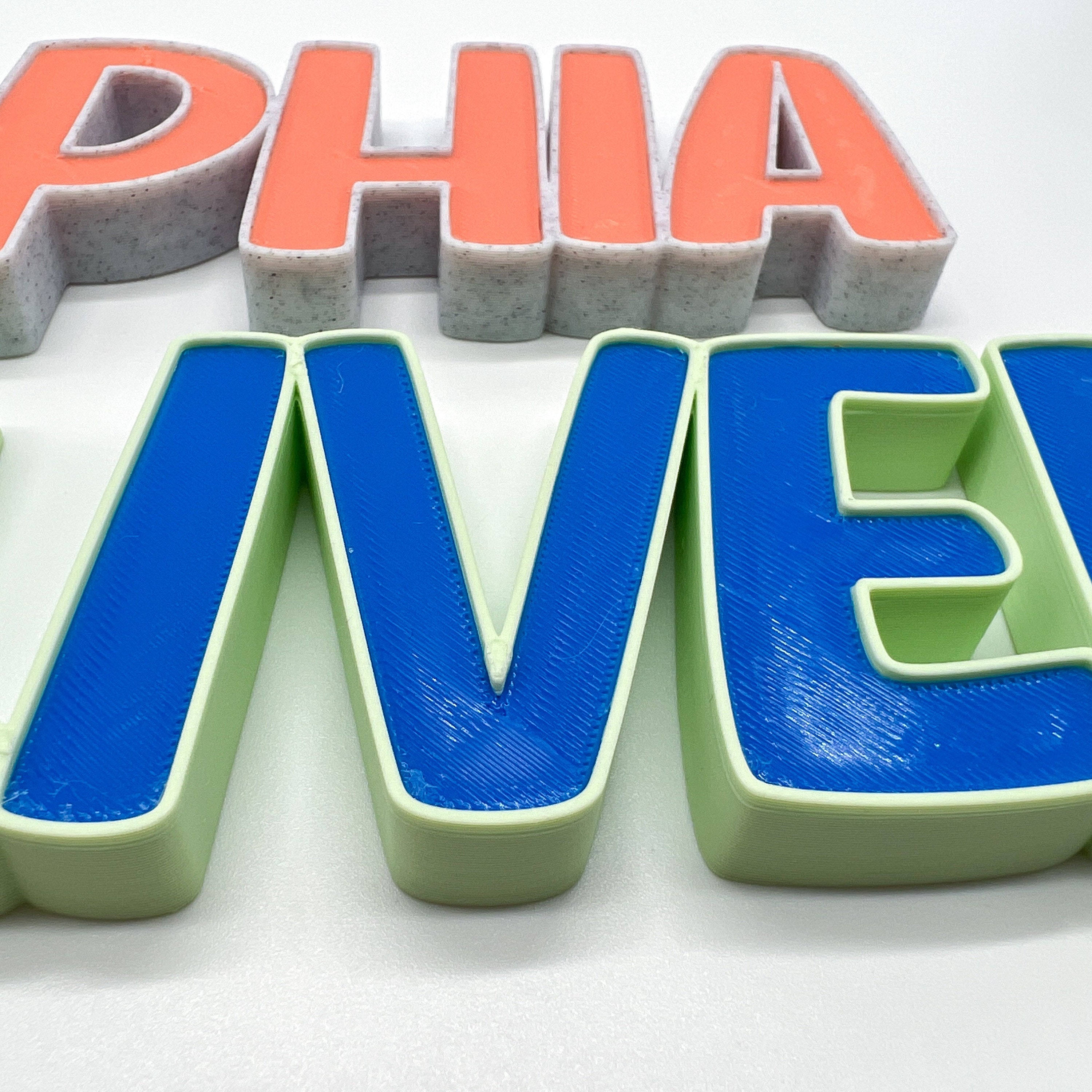 Custom Desk Name Plate 3d Print,multicolor 3D Printed Name for Desk