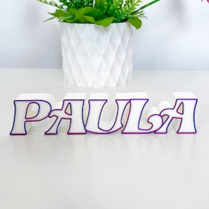 Personalisiertes Namensschild,3D gedruckter Name,Personalisierter freistehender Name,Personalisierter Name für Kinder,Personalisierte Geschenke,