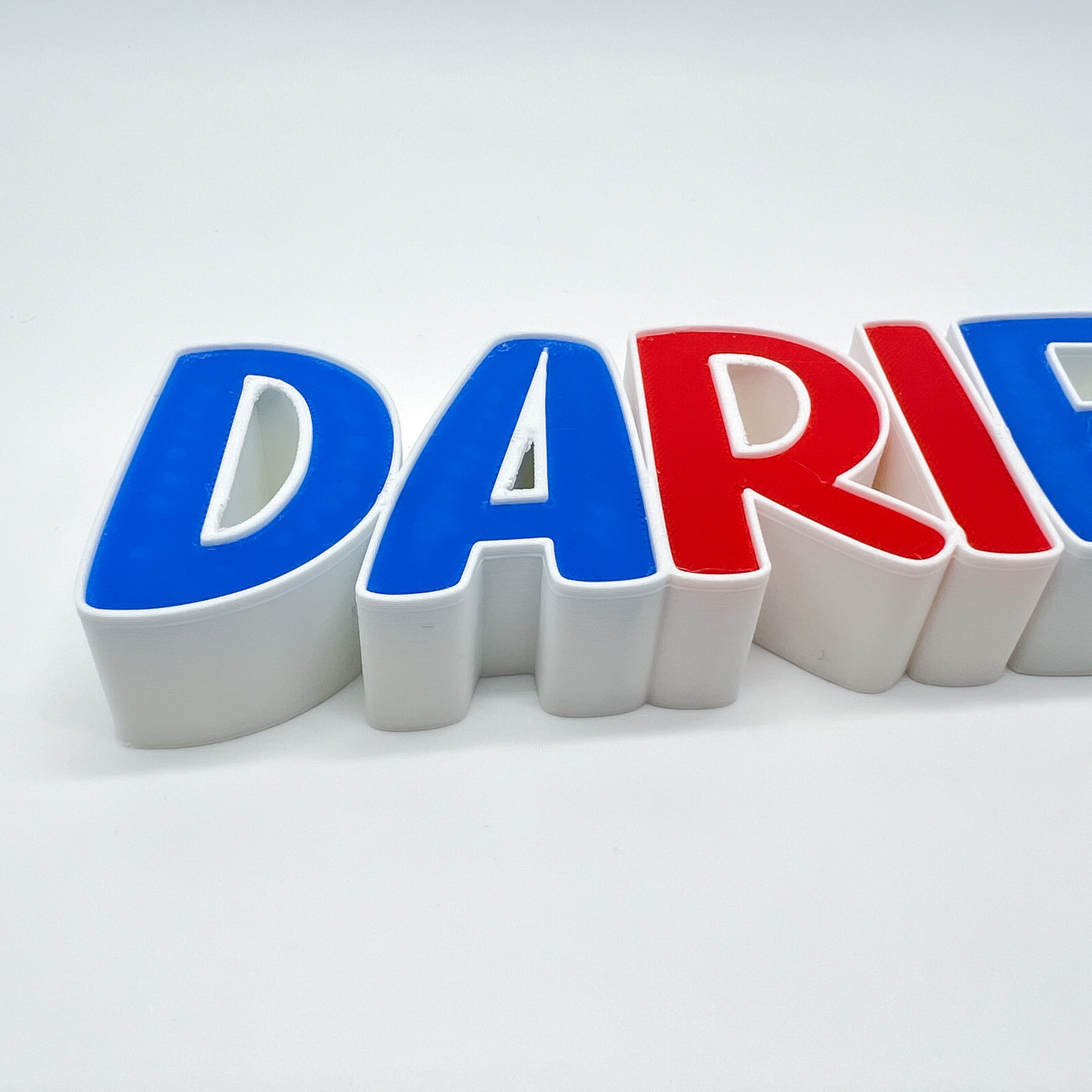 Custom Desk Name Plate 3d Print,multicolor 3D Printed Name for Desk