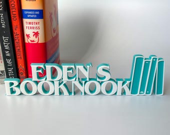 Letrero personalizado para rincón de lectura, letrero de biblioteca personalizado con nombre de niño, letrero impreso en 3D para decorar el rincón de lectura.