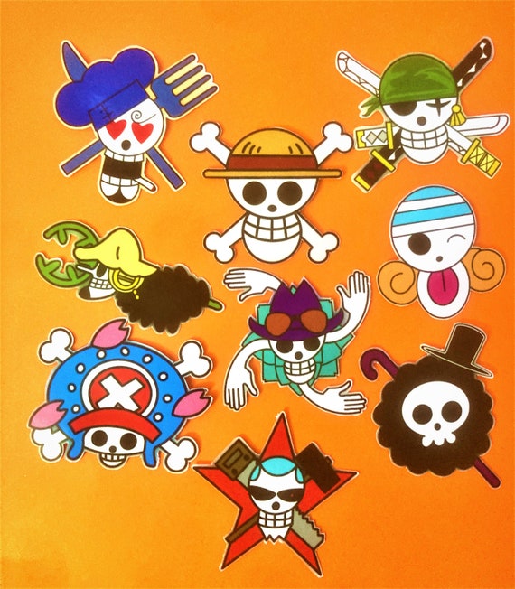 Pegatinas de la tripulación de Sombrero de Paja Luffy One Piece -   México