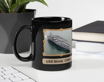 Black Glossy Mug  USS Nimitz