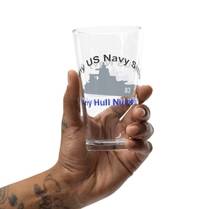 Shaker pint glass ANY NAVY SHIP