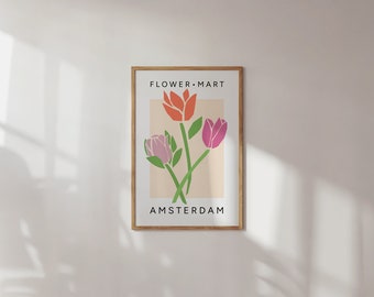 Blumenmarkt Amsterdam zum Ausdrucken | Amsterdam Wandkunst, Matisse Wandkunst, Henri Matisse Druck, adrette Wandkunst