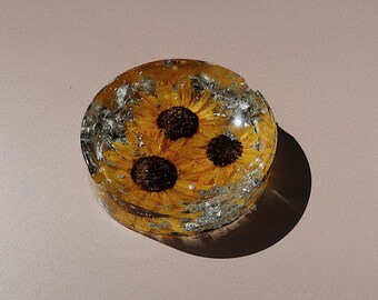 Vintage Haeger Art Pottery Sunflower Trinket Dish Ashtray - Etsy