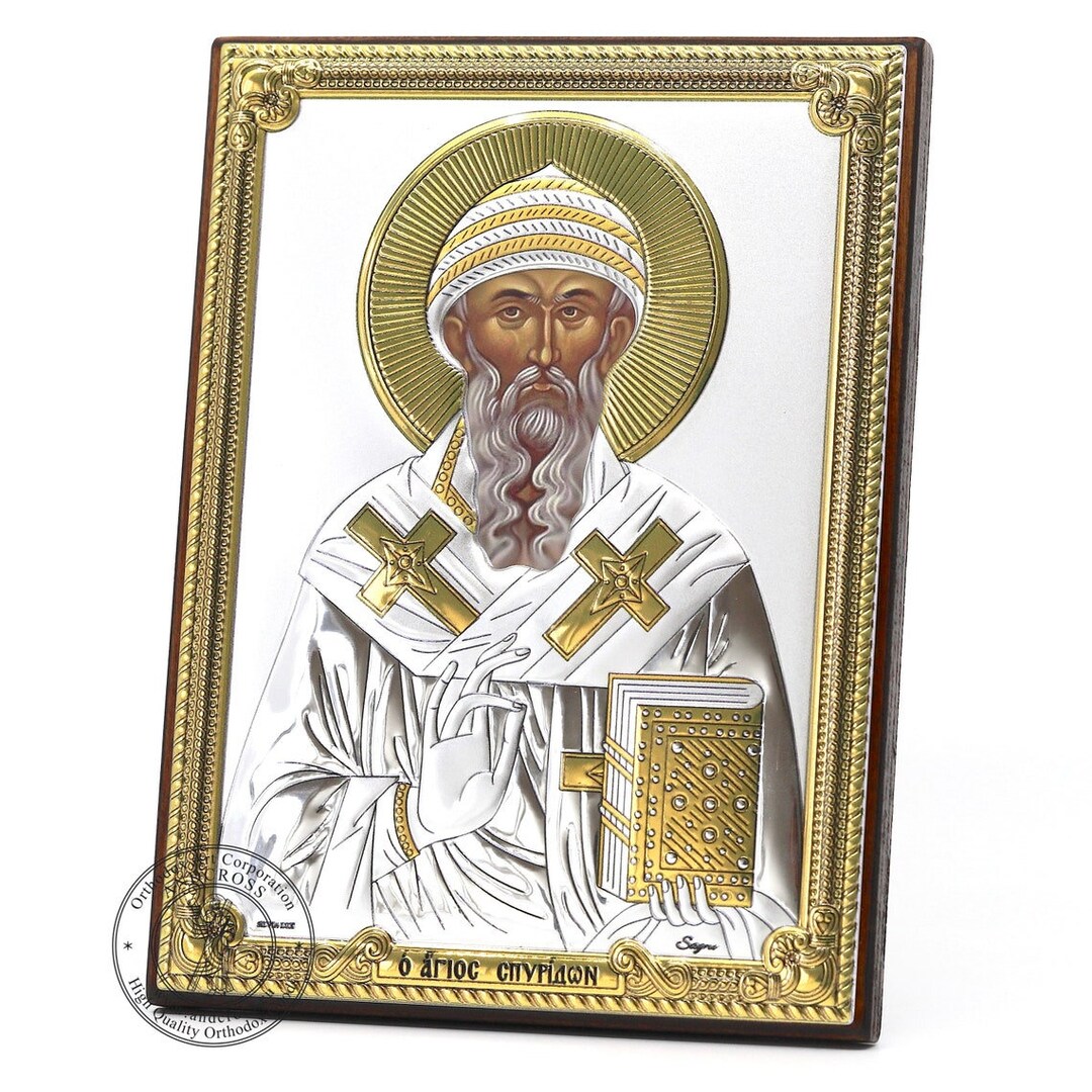 Handmade Wooden Orthodox Icon | Saint Spyridon Bishop of Trimythous ...