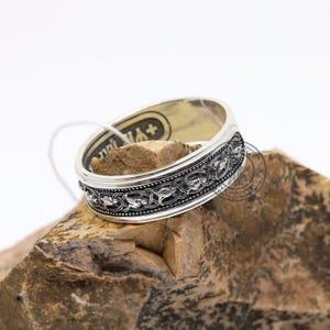 St. Vögel Bild kyrillische christlich-ling Silber 925 Handgemachte Band Sparen und Schutz Gebet