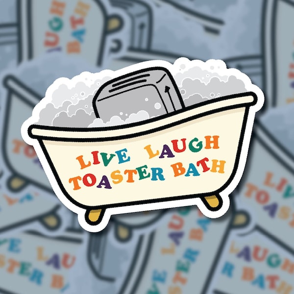 Bath and Toaster Sticker Etsy