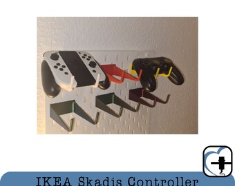 Support de contrôleur Ikea Skadis - Mettez de l'ordre dans votre collection de contrôleurs - Différentes couleurs - Support imprimé en 3D Skadis