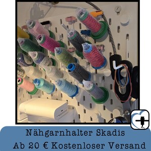 Nähgarn Halter für Ikea Skadis – Perfekte Ordnung und  Aufbewahrung für dein Nähzimmer oder Hobbyraum