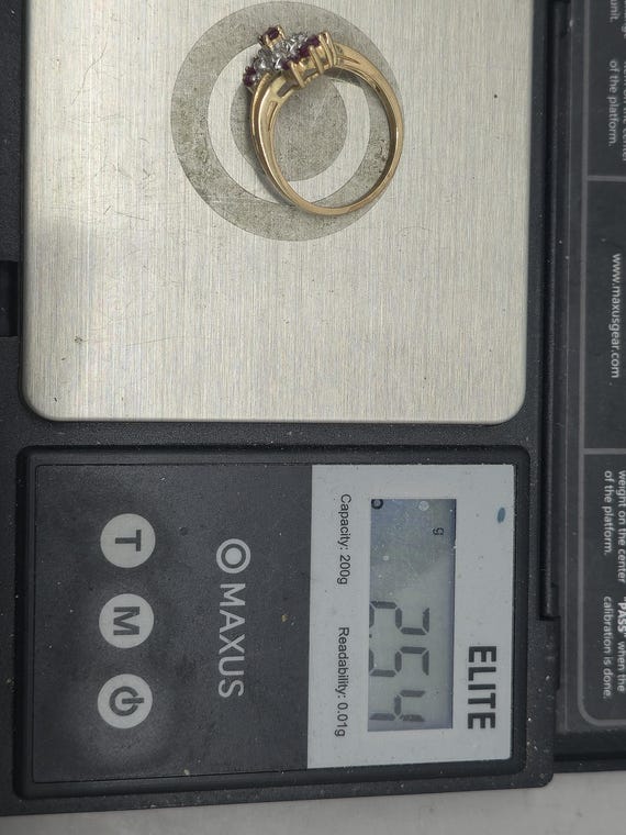 Estate 10K Solid Gold Ruby & Diamond Cocktail Rin… - image 17