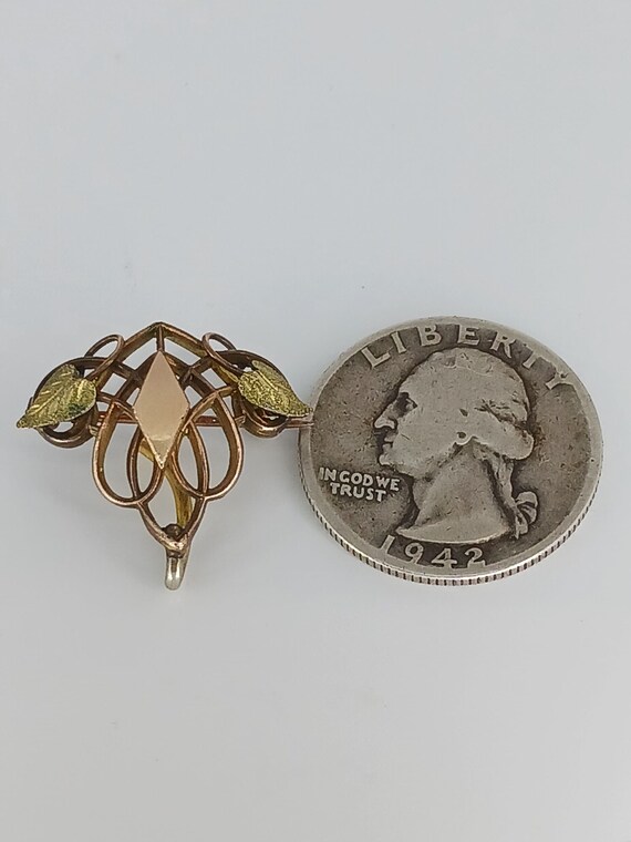 10 Karat Rose Yellow and Green Gold Filled Lapel Pin,… Gem