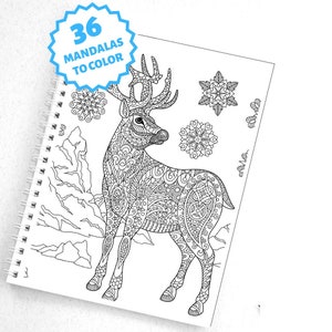 36 Christmas Mandala Designs: An Adult Coloring Book for Stress Relief and Relaxation (Instant Download PDF Edition)