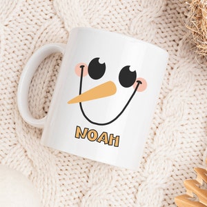 Snowman Custom mug, Secret Santa gift, Snowman Mug, Custom Mug, Personalized Mug, Custom snowman face mug, snowman coffee mug, personalized