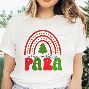 Very Merry Para Shirt, Paraprofessional Christmas Shirt, Merry Para Retro Shirt, Christmas Para, Weihnachtsgeschenk für Paras, Süßes Parashirt