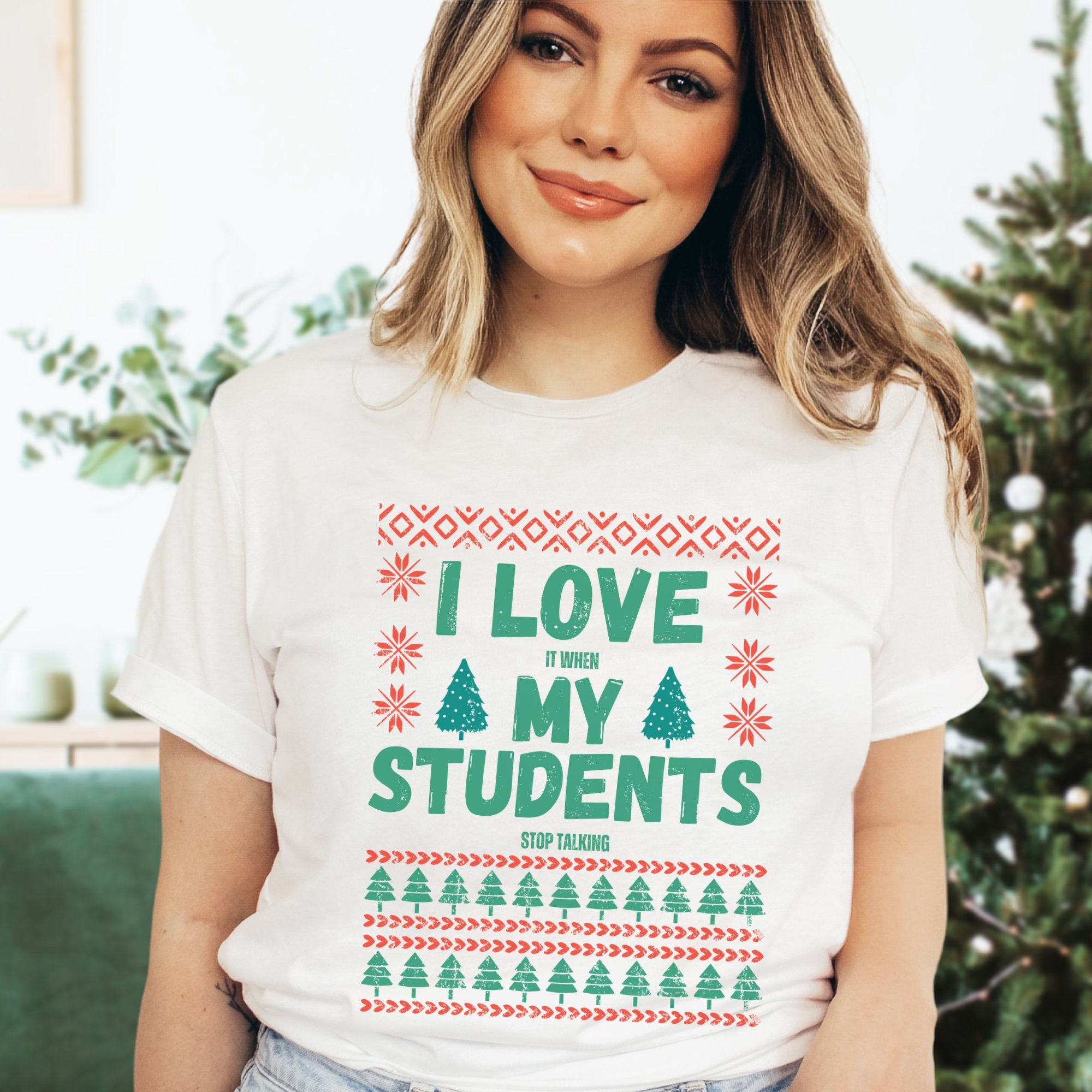 Funny teacher christmas shirts clearance