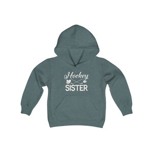 Hockey Sister Hoodie, Proud Hockey Sister, Hockey Sister Sweater, Hockey Sweatshirt, Hockey Sister, Sister Hockey Sweater, Hockey Sister Dark Heather