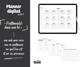 Christian digital planner positioned in faith - ipad - digital download - faith - motivation - God