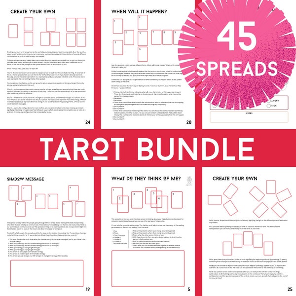 45 Exemples de tartinade de tarot Aide-mémoire : tirez le meilleur parti de vos lectures de tarot ! * Imprimables de tarot * Feuilles de triche de tarot * Guide de propagation du tarot