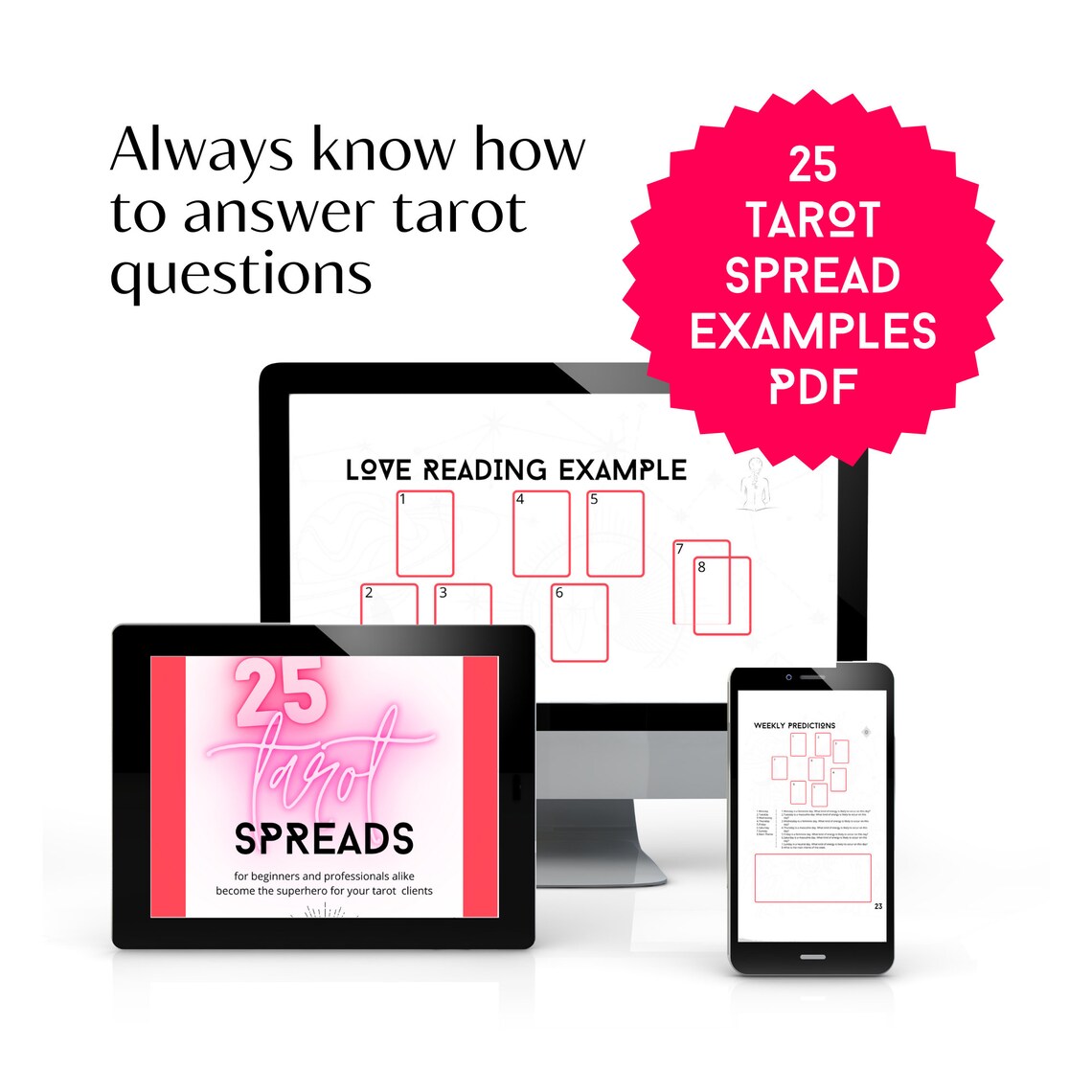 Tarot Example Questions 45 Tarot Spread Examples Cheat Sheet: Tarot Guidebook (digital Download ...