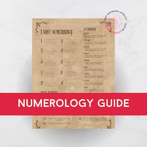 Página de Numerología Grimorio * Tarot Imprimible * Astrología Imprimible * Libro de las Sombras Numerología * Números de Ángeles