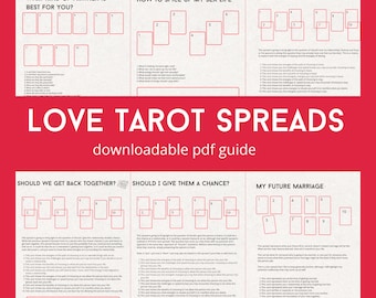 Love Tarot Spreads Guide: 20 Relationship Readings (Digital Download)