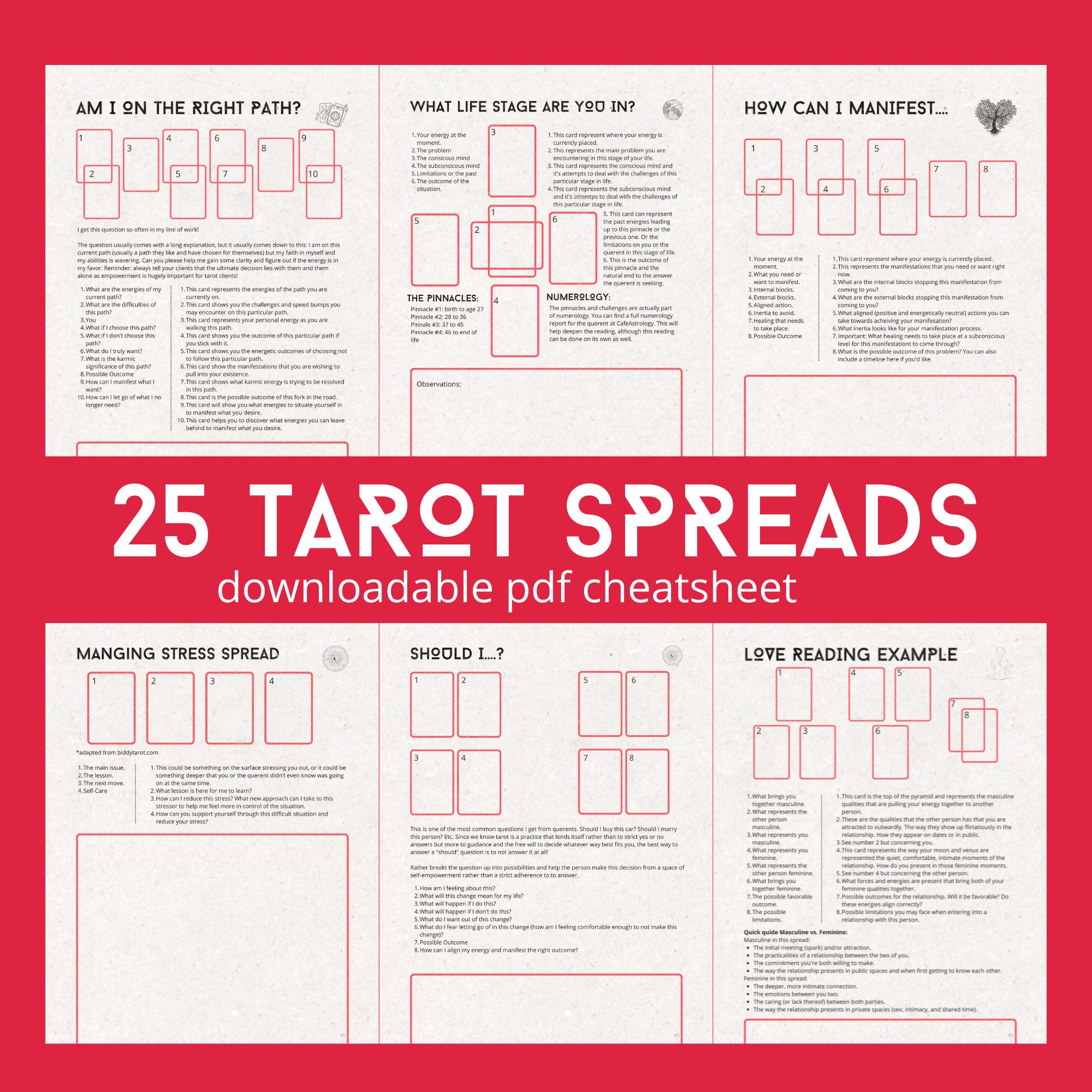 25 Tarot Spread Examples Cheat Sheet: Get the Most Out of Your Tarot 25 Tarot Spread Examples Cheat Sheet: Get the Most Out of Your Tarot