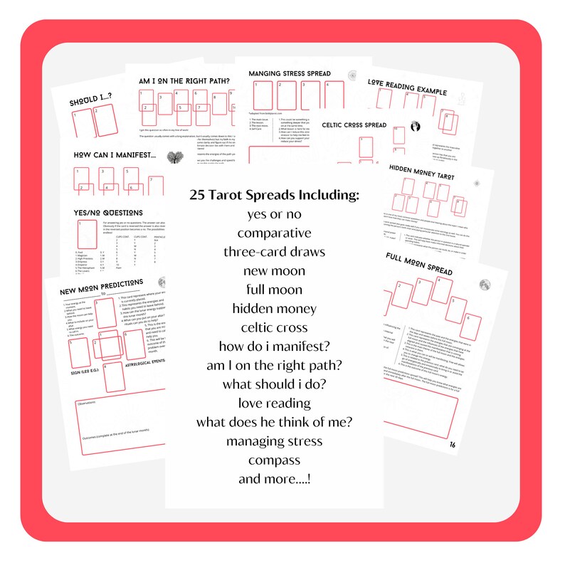 Simple Tarot Examples 25 Tarot Spread Examples Cheat Sheet (PDF Download) - Etsy Canada