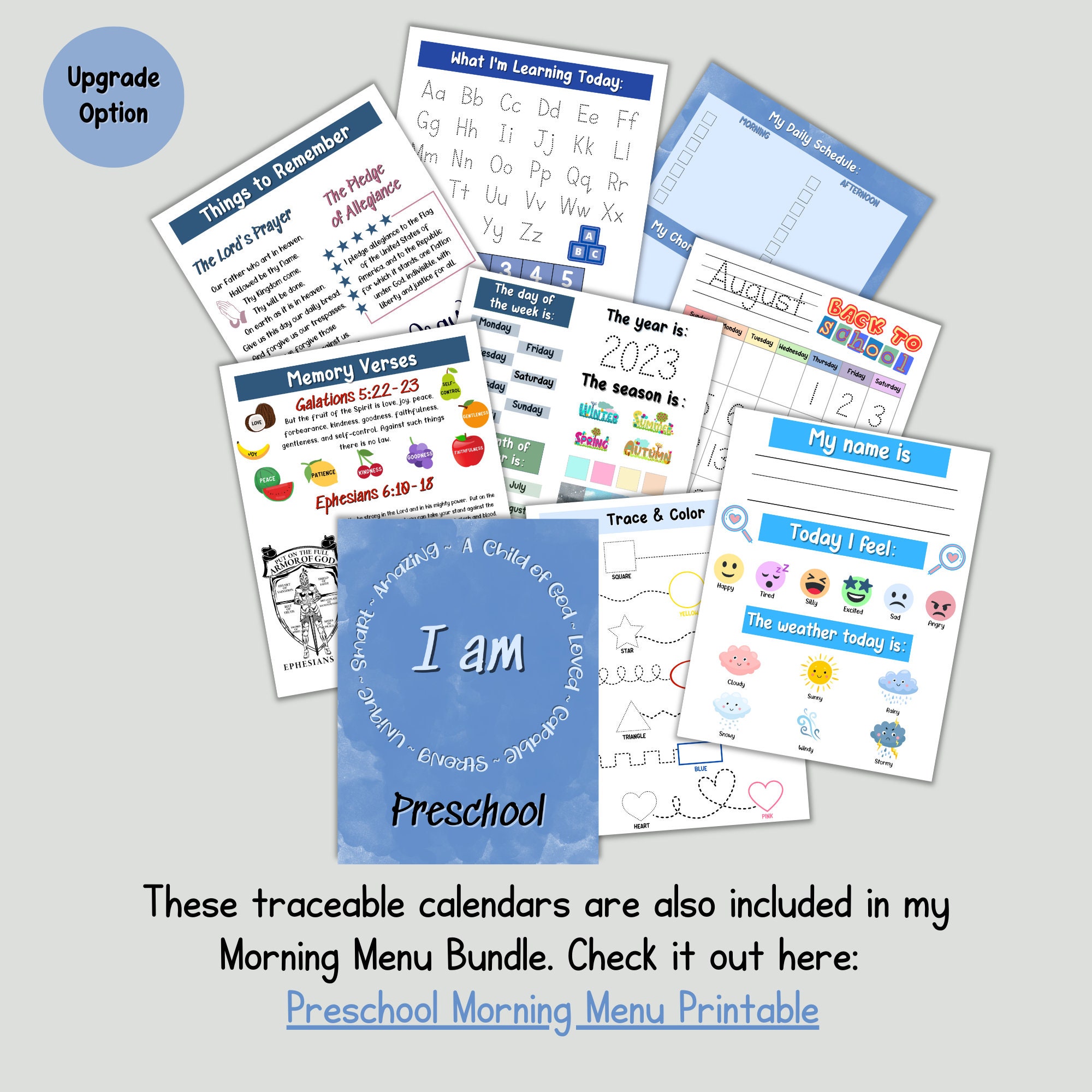 Traceable Monthly Calendar January 2023 December 2025, Morning Menu