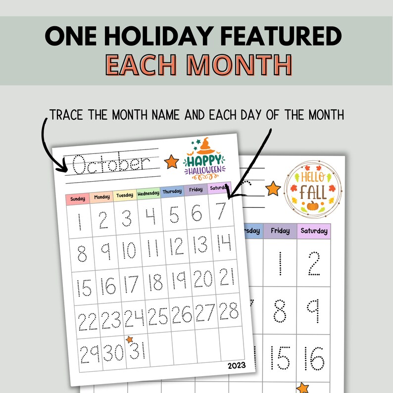 Traceable Monthly Calendar January 2023 December 2025 Etsy