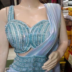 Un minuto listo para usar sari listo para usar blusa