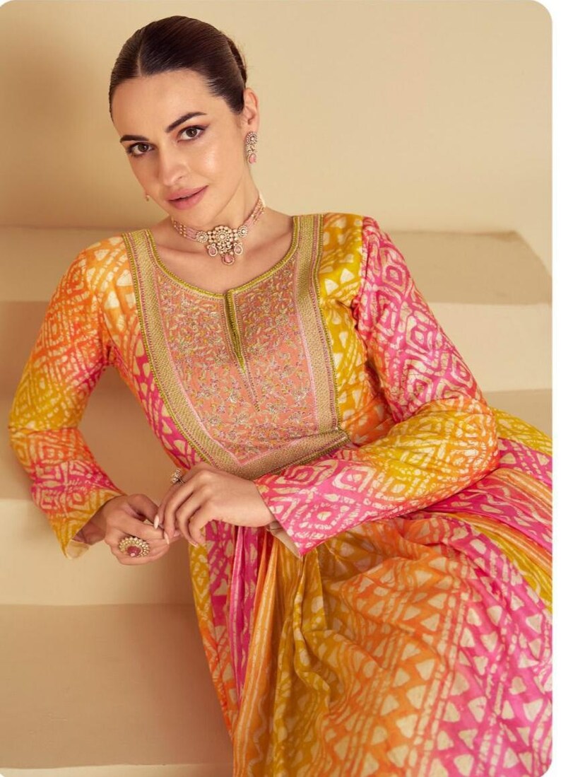 Siya Silk Hand Embroidery Anarkali Suit Set main image 0