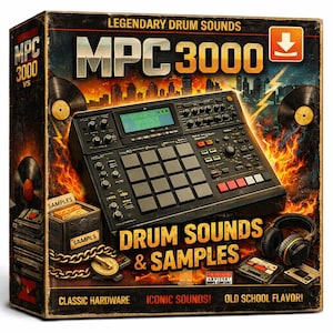 Kit de batería MPC 3000, paquete de muestras de hip hop, muestras vintage, boom bap, rap, batería LoFi, Lo Fi, Lo Fi
