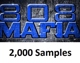 May include: Blue and white 808 Mafia logo with the number 2 in the top right corner. The text "2,000 Samples" is below the logo.