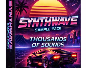 Synthwave Sample Pack  Drum Kit Retro 1980s Vintage Sounds 80's Loops  One Shots Retrowave