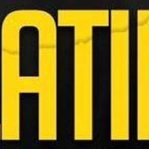 May include: A black background with the word "LATIN" in large, yellow, block letters.