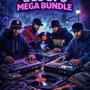 Vinyl Mega Bundle Sample Pack Drum Kits Instrument Loops One Shots Hip Hop Samples 4800 Sounds Dusty Rap Drums Breaks Lo-fi Instrument Loops