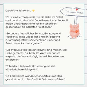 Karten Muttertag
"Es ist ein Herzensprojekt, wo die Liebe im Detail steckt und sichtbar wird. Jede Illustration ist liebevoll kreiert und ansprechend. "
"Besonders freundlicher Service, Beratung und Flexibilität! Texte und Bilder sind sehr passend zusammengestellt!
"...mit sehr viel Liebe gemacht. Die bestellte Ware war hübsch verpackt, der Versand zügig. Kann ich von Herzen empfehlen!"
"...wirklich wunderschöne Artikel, mit Herz gestaltet und in toller Qualität. Sehr zu empfehlen"
