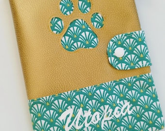 Malaga collection pet health record book cover, personalized health record book cover, dog health record book, cat health record book