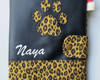 Personalized pet health record book cover for dogs and cats