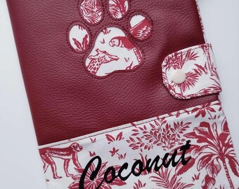 Personalized pet health record book cover for dogs and cats