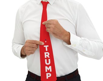 Necktie Trump MAGA 2024 Vote Usa - Political Statement Men's Necktie, Patriotic Thin Tie, Conservative Political Apparel, Republican Party