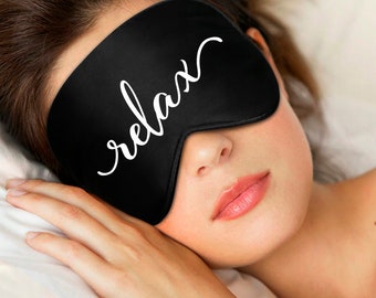 Custom Sleep mask silk, Bachelorette party gifts,Travel gift,Eye Mask,Sleepover,Travel accessories, Bridesmaid Gifts, Monogram name,Road set