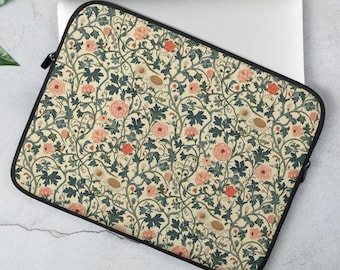 Laptop Sleeve William Morris Botanical, Elegant Floral Student Gift,Back to School Teacher Bag, Arts & Crafts Aesthetic Case for Dorm Office