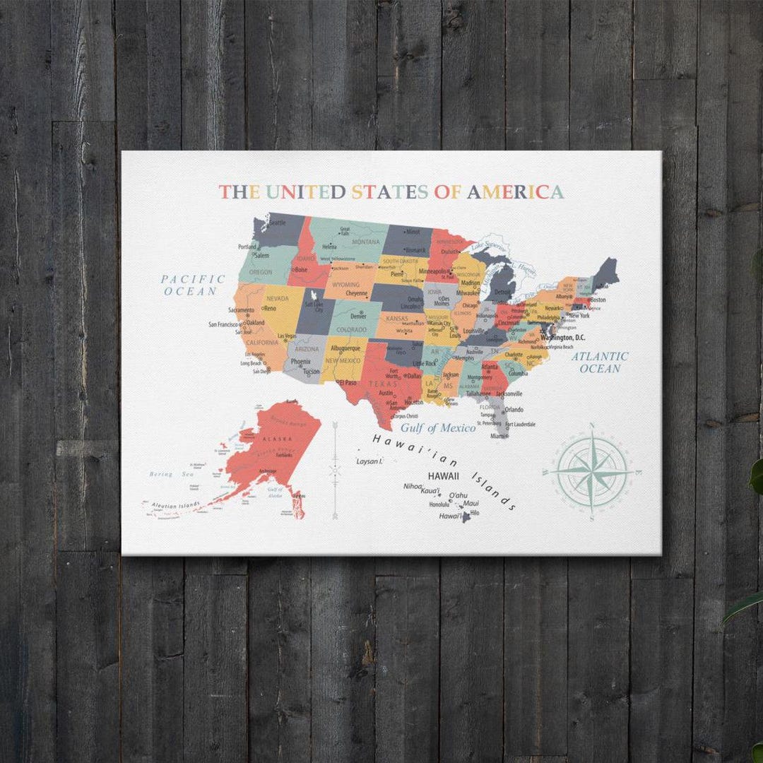 United States Map Canvas Map America usa - Il 1080xN.6237711094 Jpmm 