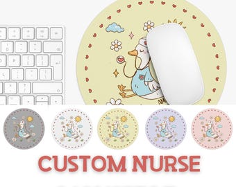 Custom Nurse Registered Silly Goose, Funny RN Appreciation Gift, Cute Mouse Pad, Desk Office Decor,Personalized Thank You Gift doctor Funny