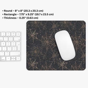 Gothic Spiderweb Mouse Pad: Spooky Desk Accessory