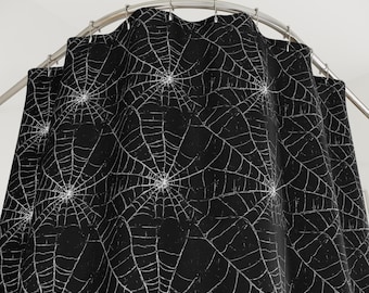 Gothic Spiderweb Shower Curtain: Spooky Dark Academia Bathroom Decor
