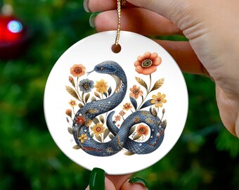 Snake 2025 Ceramic Ornament - Christmas Decoration, Corporate Gifts, Holiday Ornaments, Festive Decor, Unique Gift Idea 2025 Snake gifted