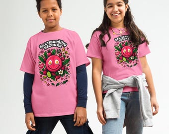 Šaltibarščių Sezonas Tee – For Fans of Lithuanian Summer Food! Perfect Kids T-shirt for Summer Fun, Featuring a Fun and Unique Design